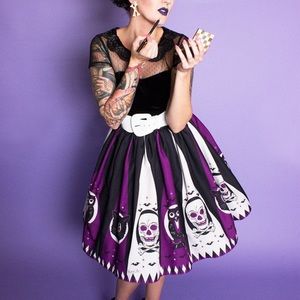 OBLONG BOX SHOP HALLOWEEN TREAT CIRCLE SKIRT 2016